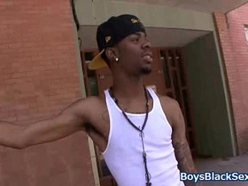 White sexy boy hardcore interracial bareback gay fucking 20