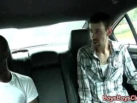 Nasty black dude fuck white boy bareback style 21
