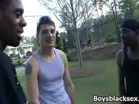 Blacks on boys - interracial hardcore gay fucking 19