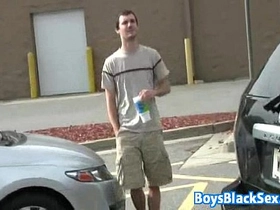 Muscular blacg gay dude fuck white twink with his bbc 05