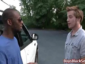 Interracial hardcore gay bareback fucking 21