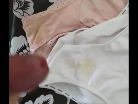 Corrida en bragas de mi mujer 83