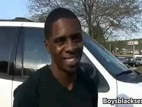 White twink suck black cock and get ass fucke by black gay dude 15