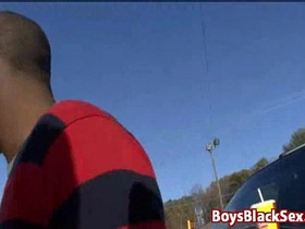 Blacks on boys - interracial gay hardcore bareback fuck video 13