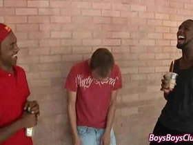 Blacks on boys - bareback interracial hardcore fucking movie 34