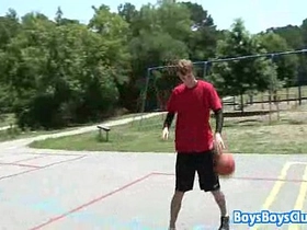 Huge black stud breeding white gay muscular guy 29