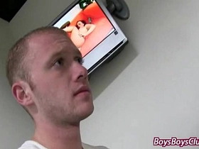 Interracial bareback hardcore gay porn from blackonboys 05