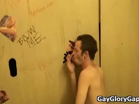 Interracial gay dick sucking and cock rub video 17